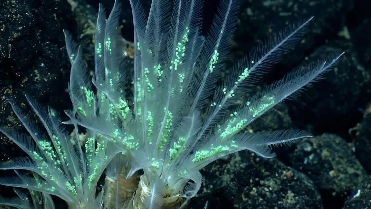 Coral de pluma marinha subaquático