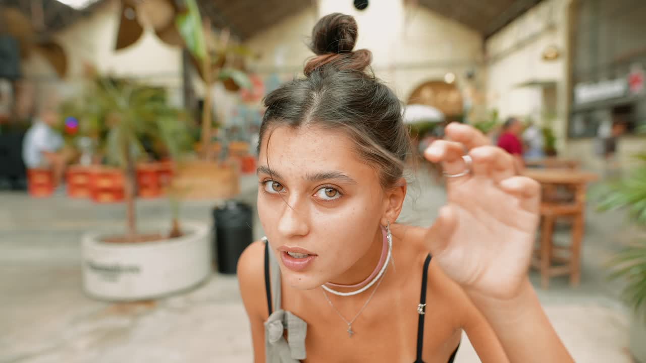 Portraits of a woman with jewelry and rings