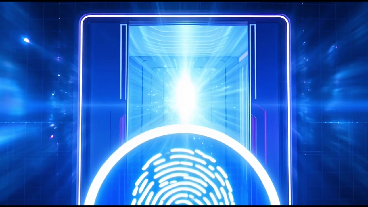 Futuristic Biometric Fingerprint Scan for Digital Security