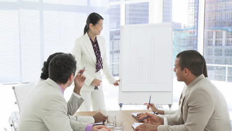 business woman conducting a presentation