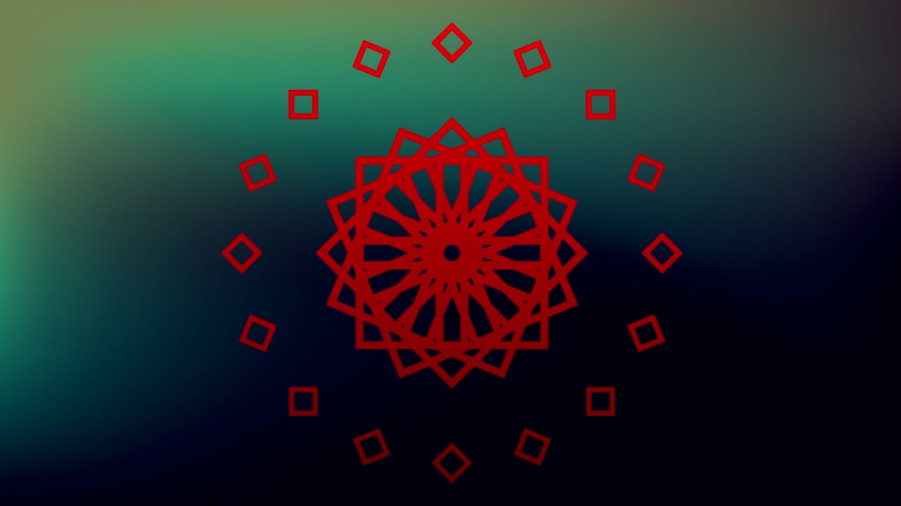 Animation of moving pink of colorful spots of lights on dark background