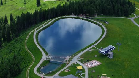 water adventure station and obstacles at wagrainis grafenberg, austria