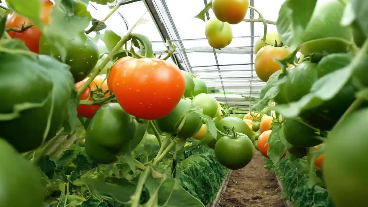 Ripe tomatoes on the vine