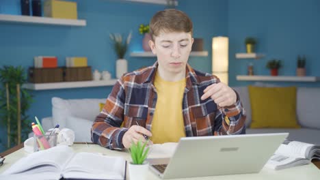 enseñanza a distancia. estudiante de enseñanza a distancia.