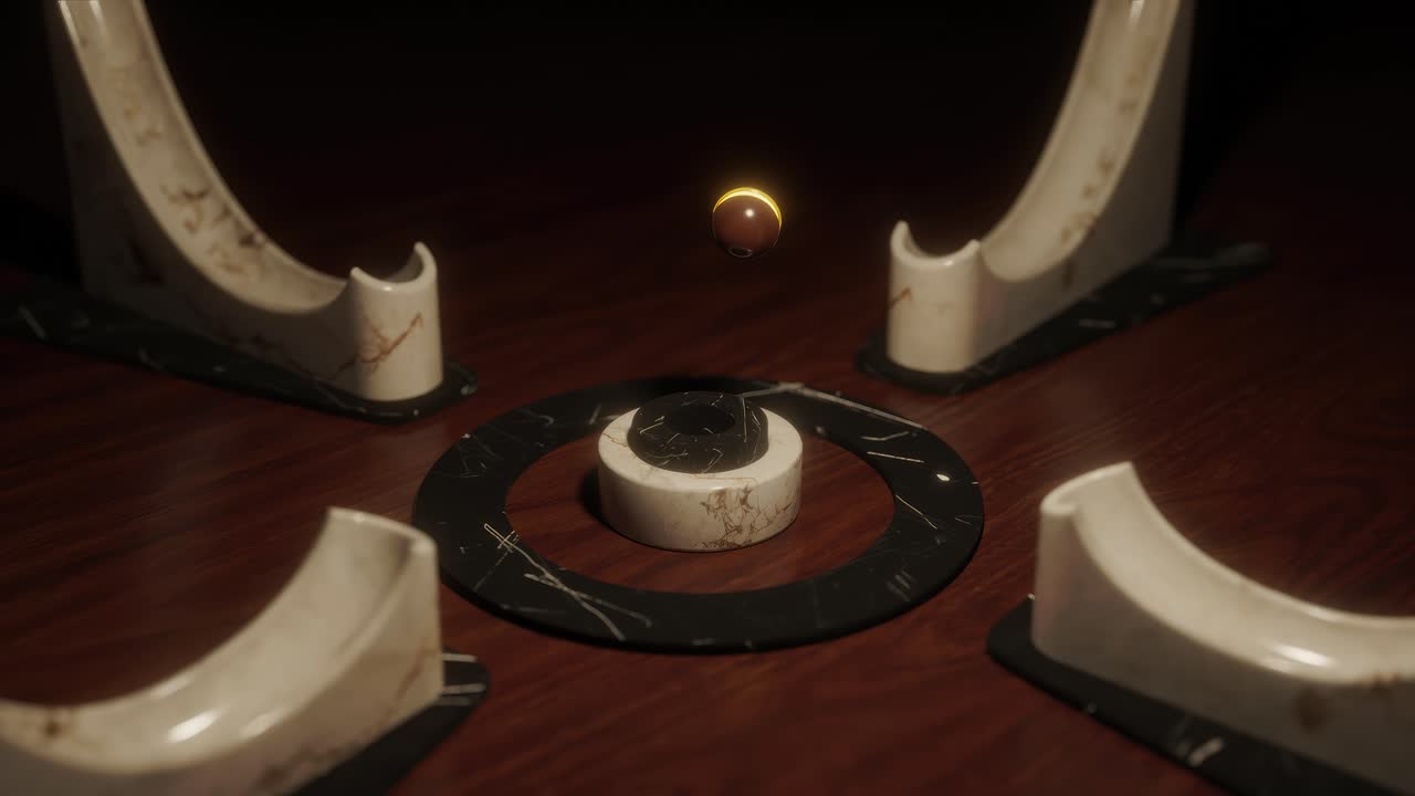 diseño geométrico de mármol moderno con bola