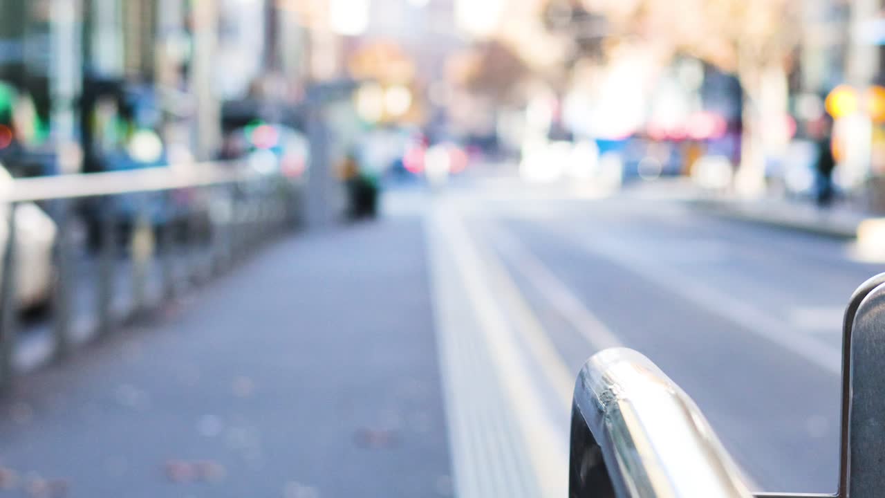 바쁜 멜버른 거리의 보케 뷰