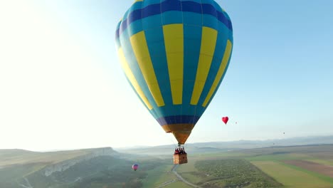 hot air balloon ride over scenic landscape