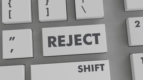 reject button pressing on keyboard