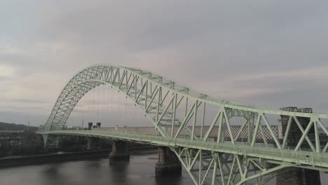 Runcorn-Silver-Jubilee-Bridge-aerial-view-at-sunrise