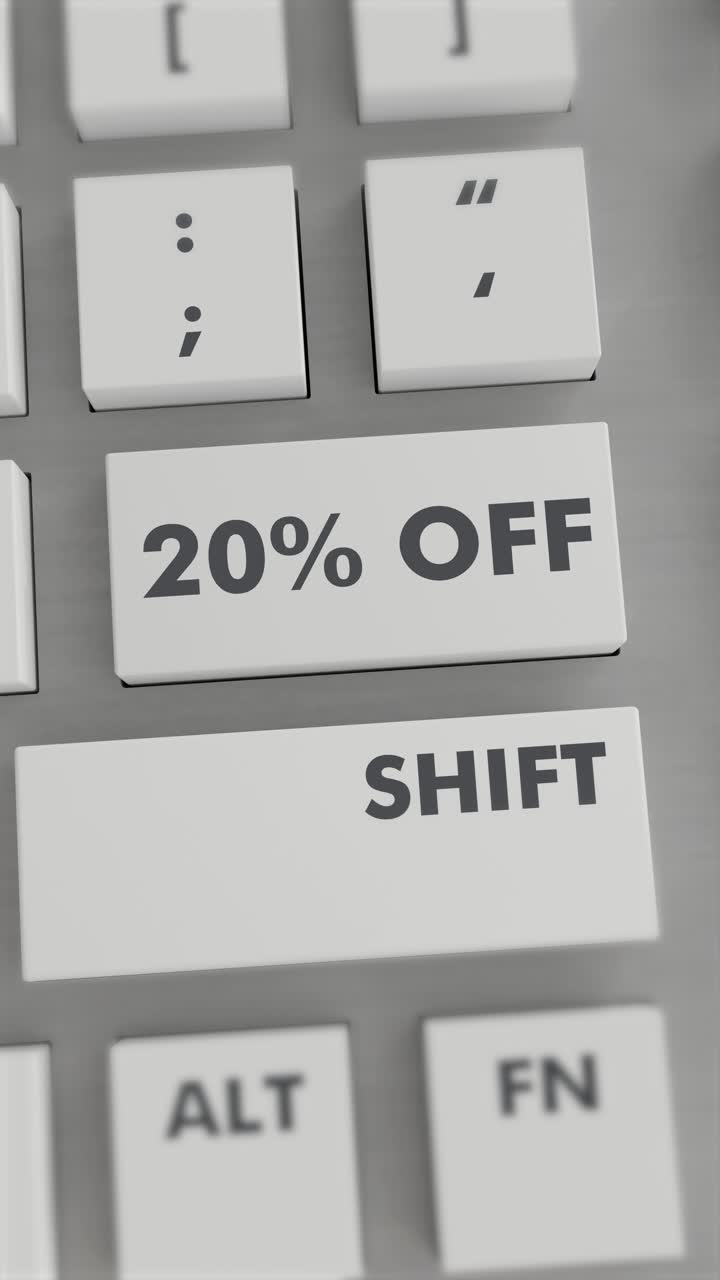 20% de descuento al presionar el botón en el video vertical del teclado