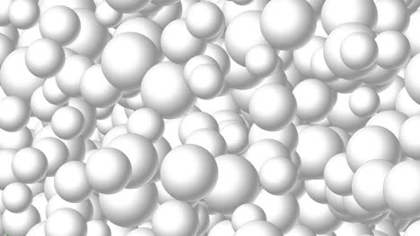 moving white balls motion graphics background