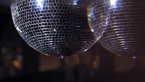 disco ball close up view. close up view of sparkling disco ball on party