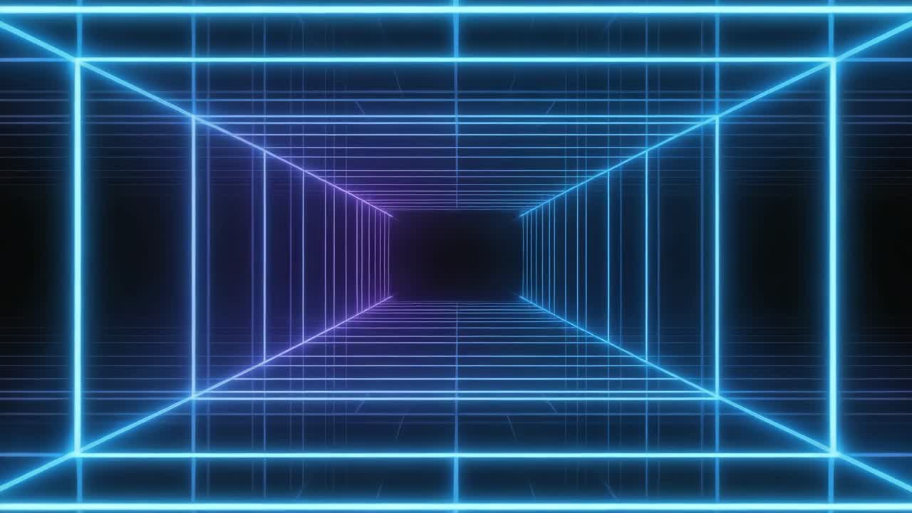 A futuristic neon tunnel background