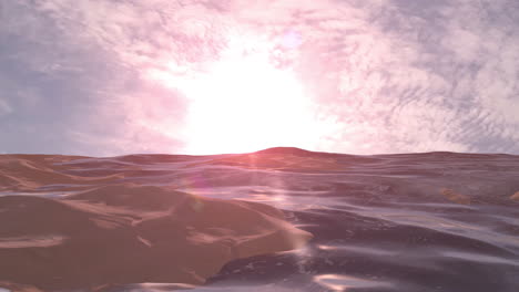 ocean waves under a cloudy sky