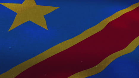 the democratic republic of congo national waving flag