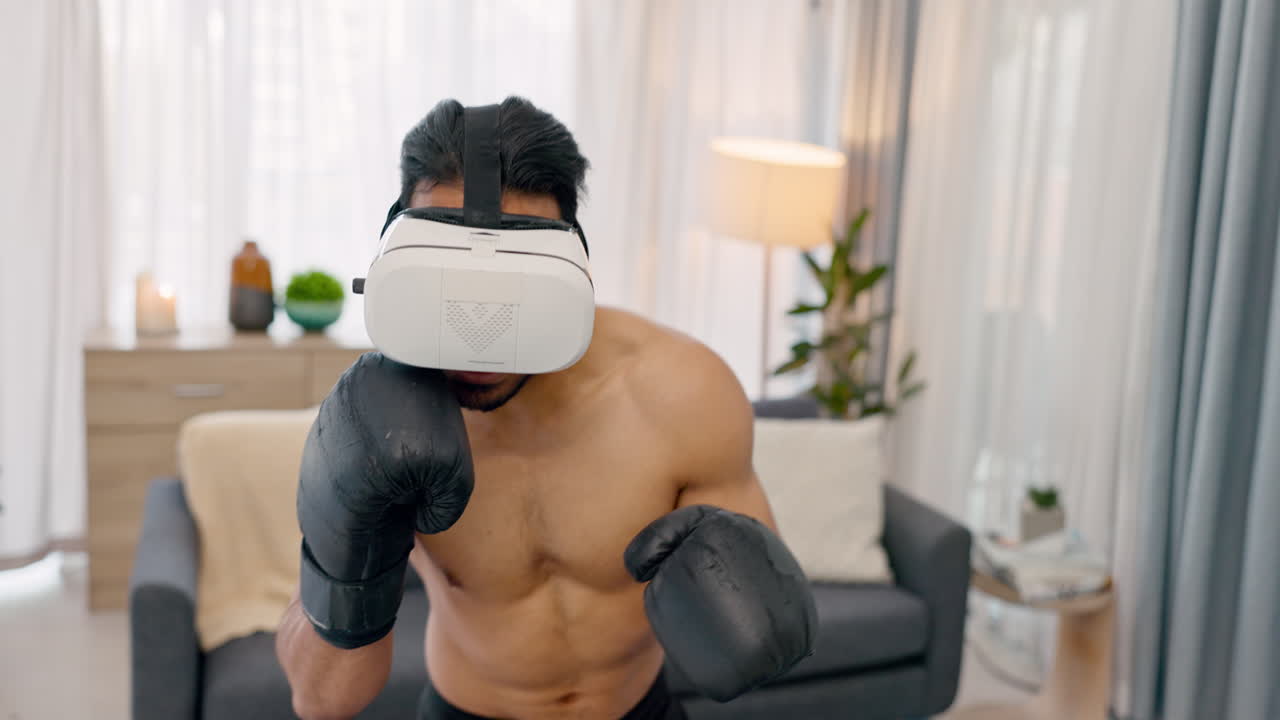Occhiali per la realtà virtuale, fitness a casa.
