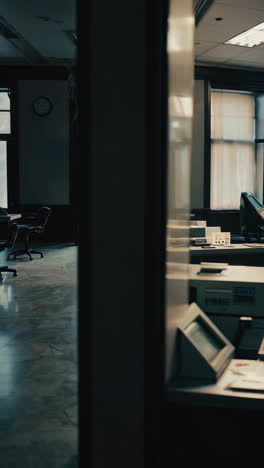 empty abandoned office interior