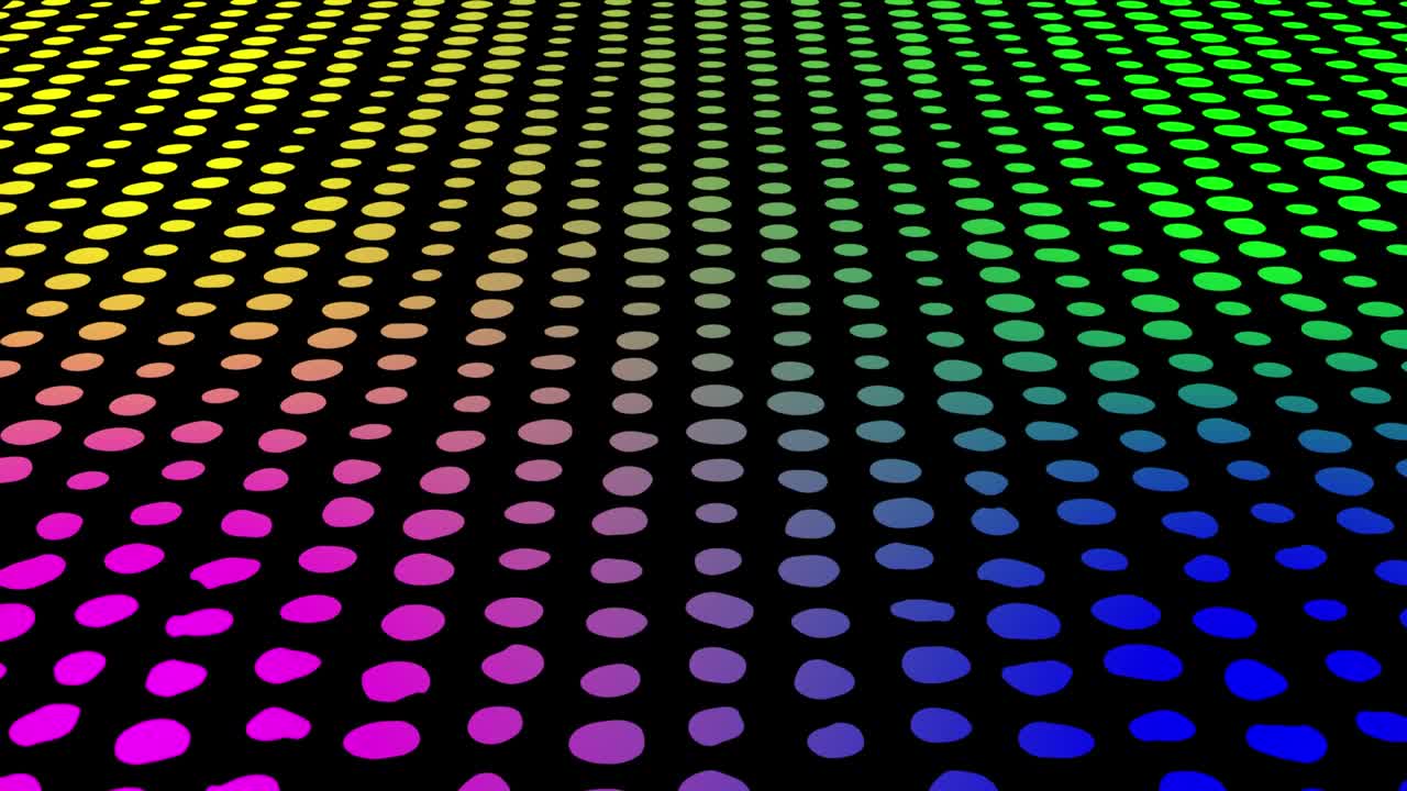 modello di poligono retro bokeh movimento su sfondo nero animazione loop senza cuciture, concetto tecnologico