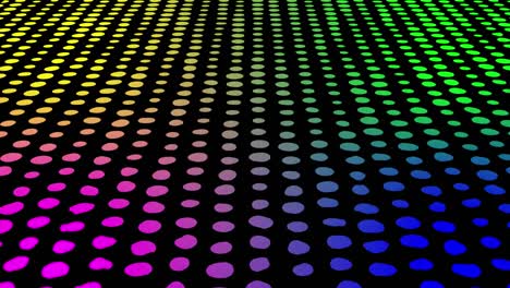 retro bokeh polygon pattern motion on black background animation seamless loop, technology concept