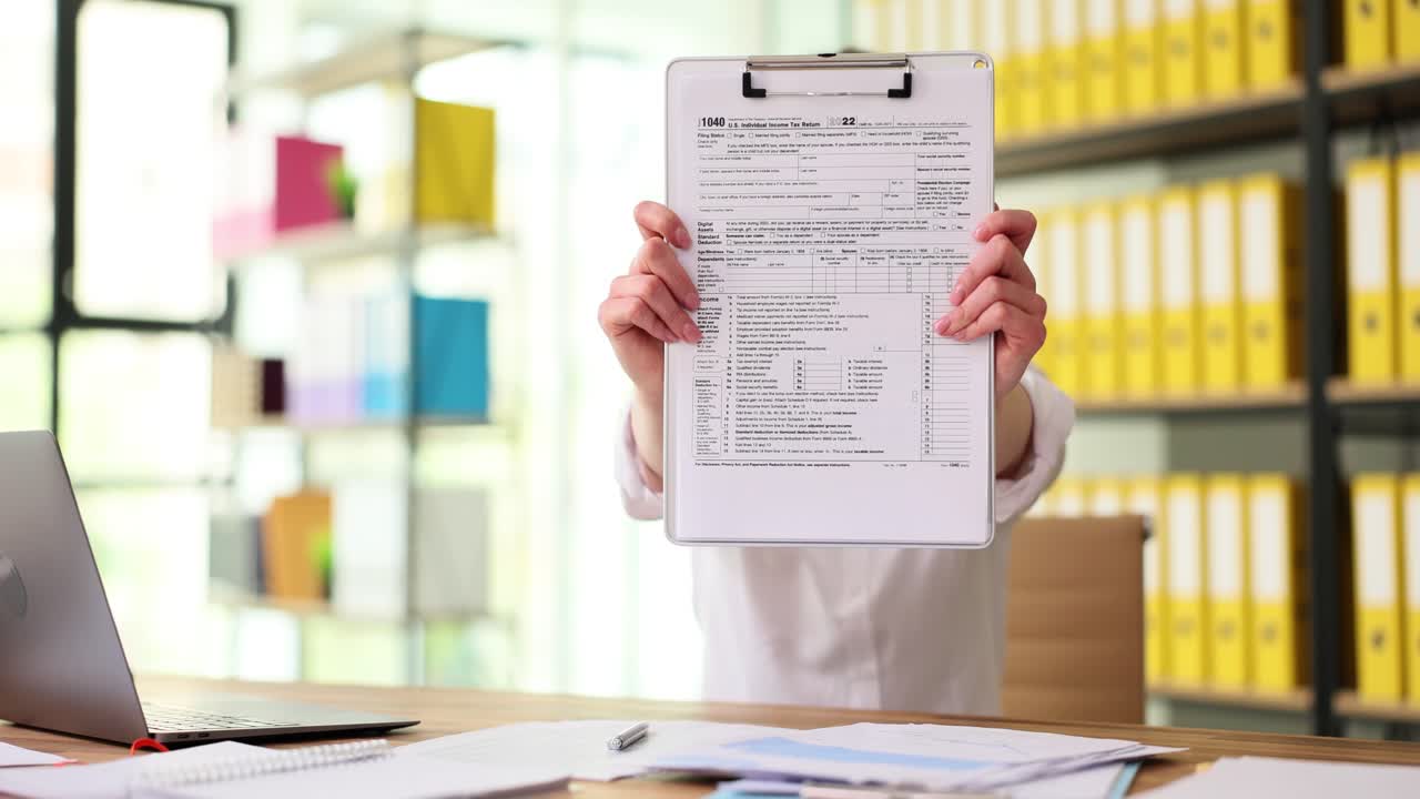 Executive manager shows monthly report in conference room