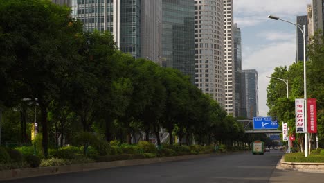 day time guangzhou city downtown traffic street panorama 4k china