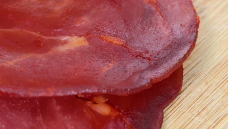 slices of air dried pork loin, traditional spanish dish