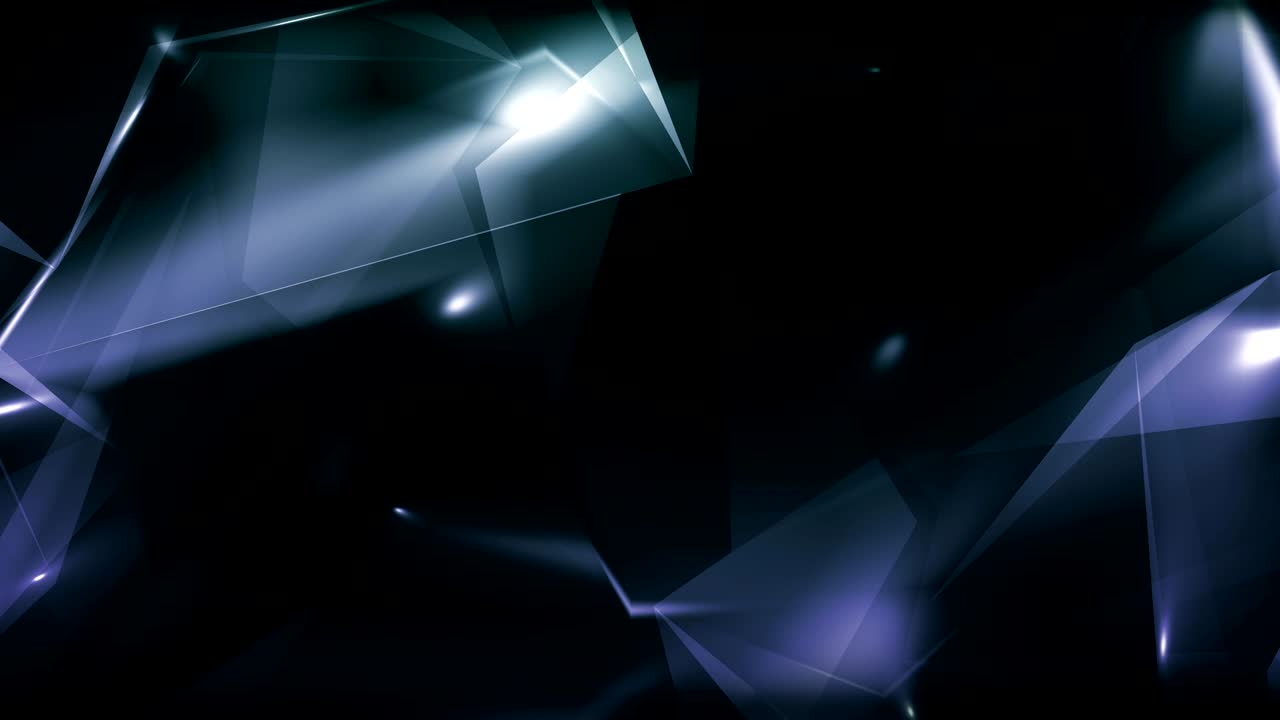 4k video gris azul abstracto de vidrio geométrico - triángulos de diamantes en bucle de fondo