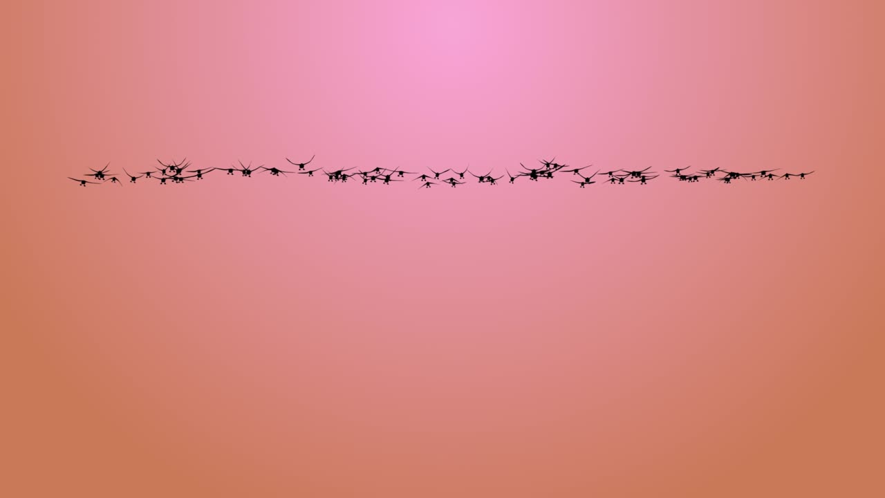 푸른 하늘에서 날아다니는 아름다운 새. 하늘을 돌아다니는 새들 배경.