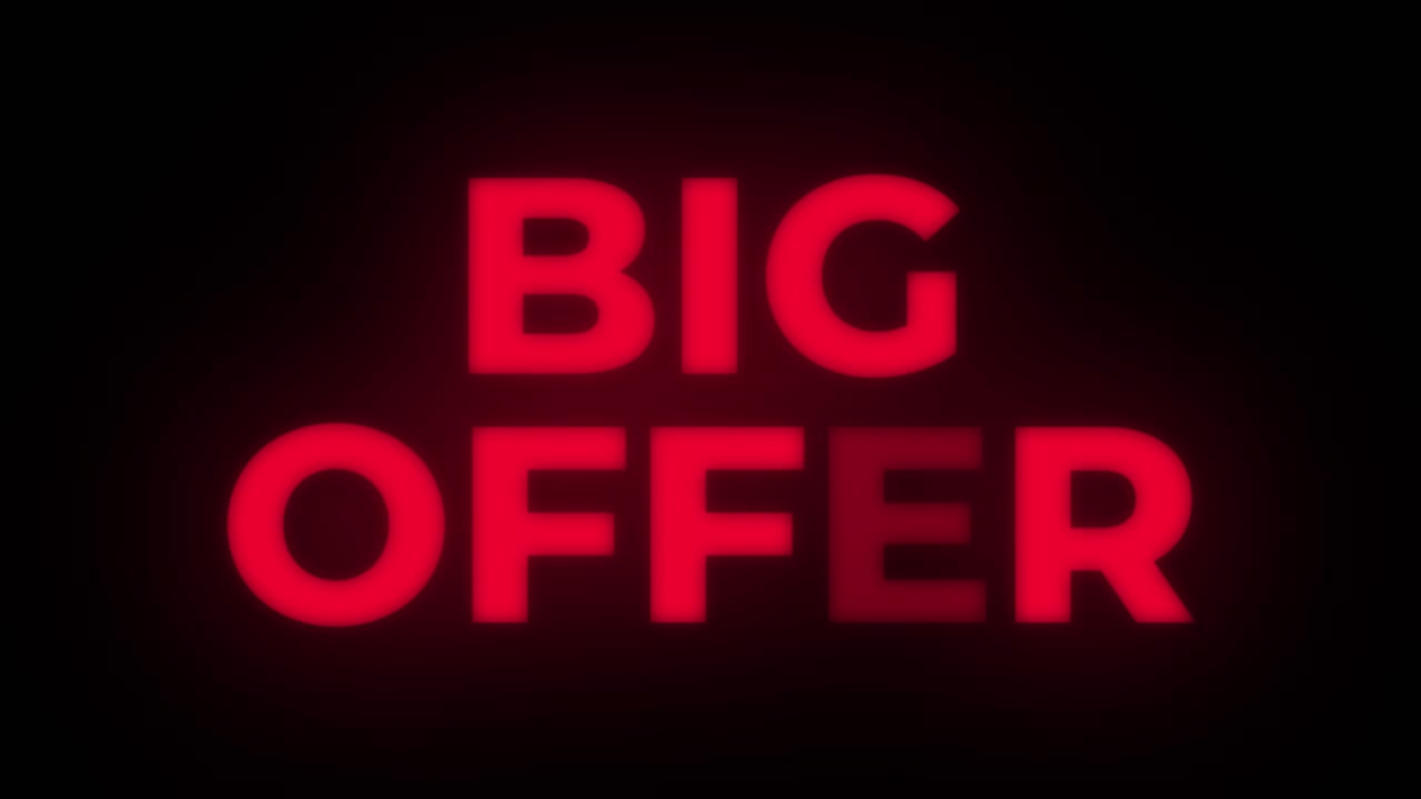Big Offer Neon Sign