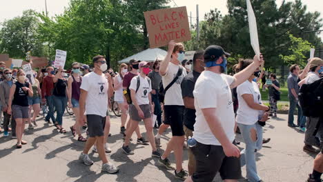 black lives matter protesters march in minneapolis