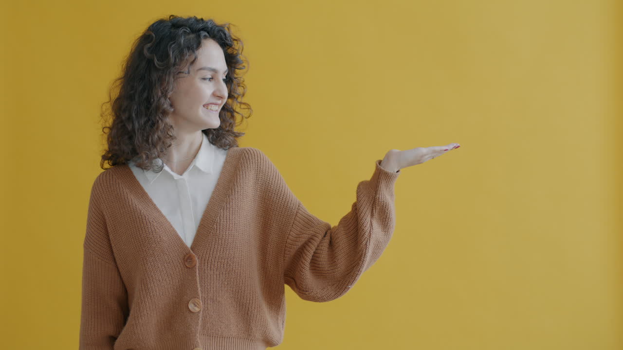 Young Woman Presenting