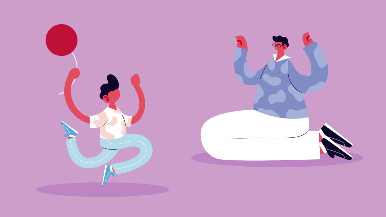 feliz padre e hijo jugando