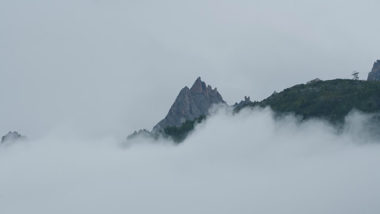 Chamonix Valley Clouds as a Storm Settles into the Valley