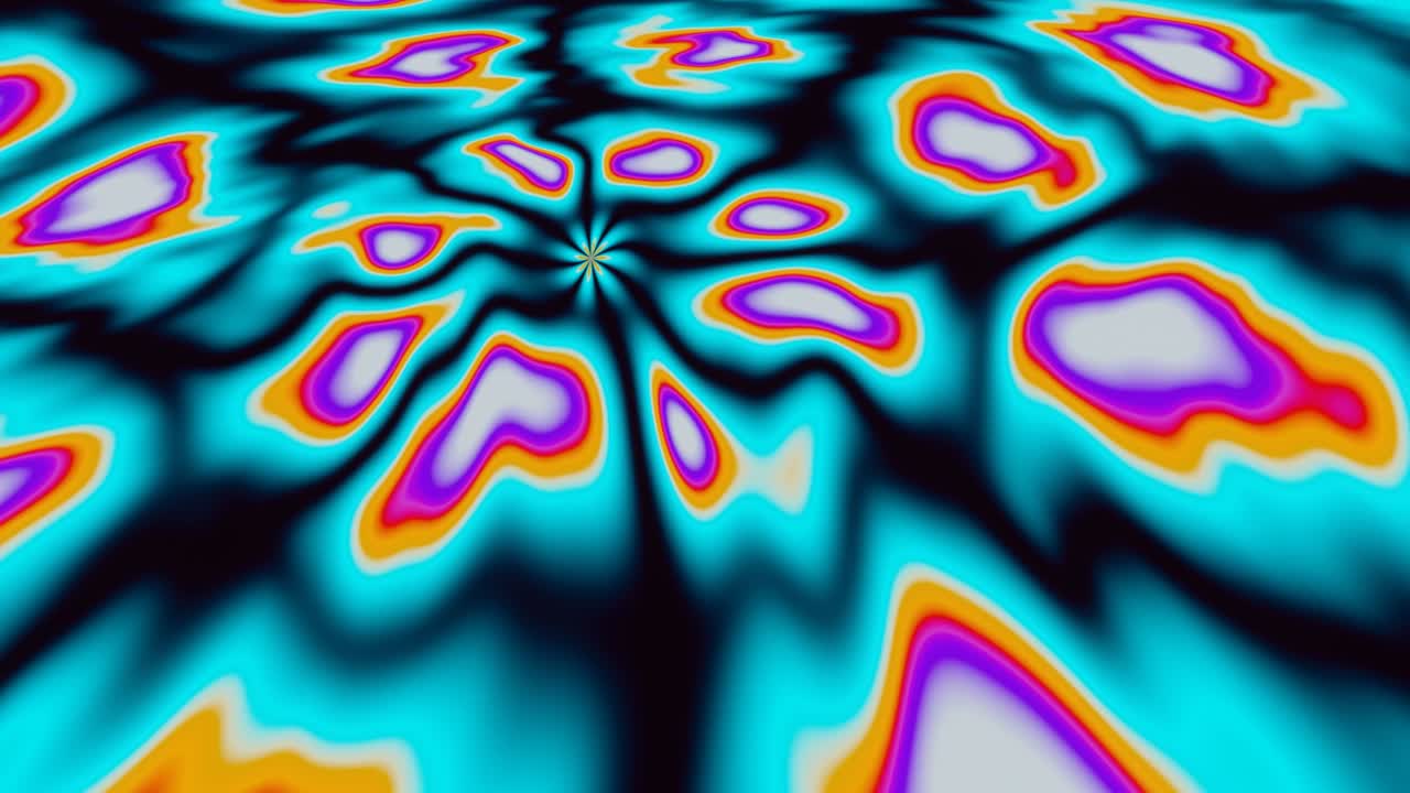 Abstract background with spots diverging from the center