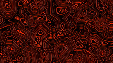 animation of multiple red glowing liquid shapes waving swirling and flowing smoothly