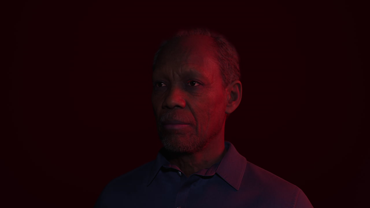 Handsome african black man studio portrait