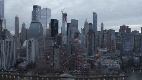 Aerial-footage-of-lower-Manhattan