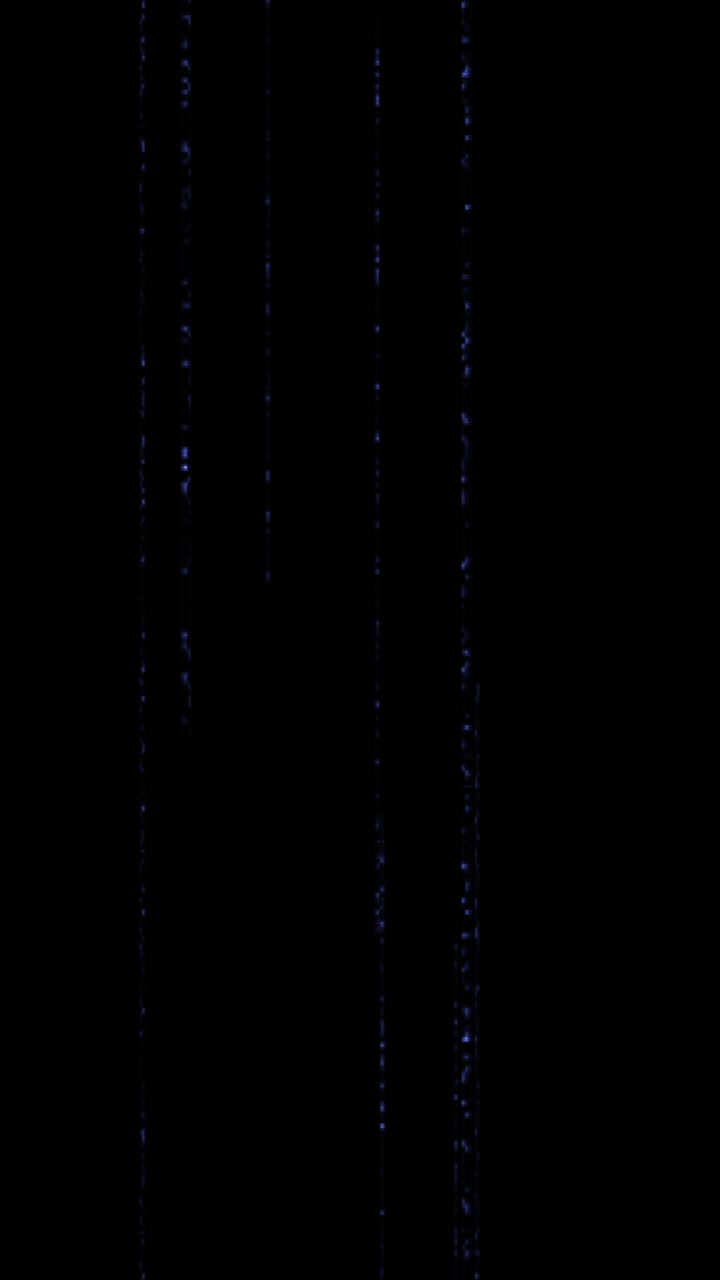 Abstract Digital Glitch with Flickering Blue Vertical Lines