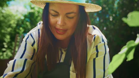 woman gardening in the sun
