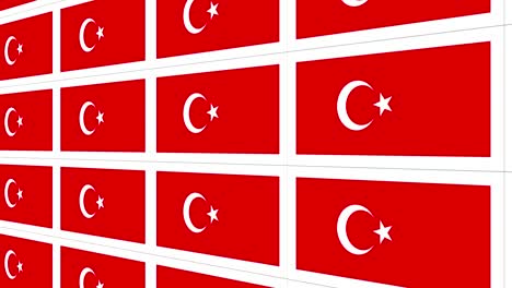 postcards with turkish national flag looped