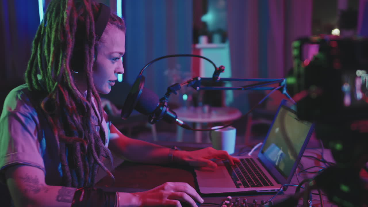 Happy Woman Gaming and Streaming