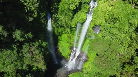 Aerial-4K-Drone-Footage:-Majestic-Sekumpul-and-Fiji-Waterfalls,-Singaraja,-North-Bali