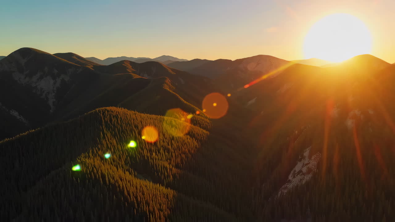 Sunset over the Mountain Range