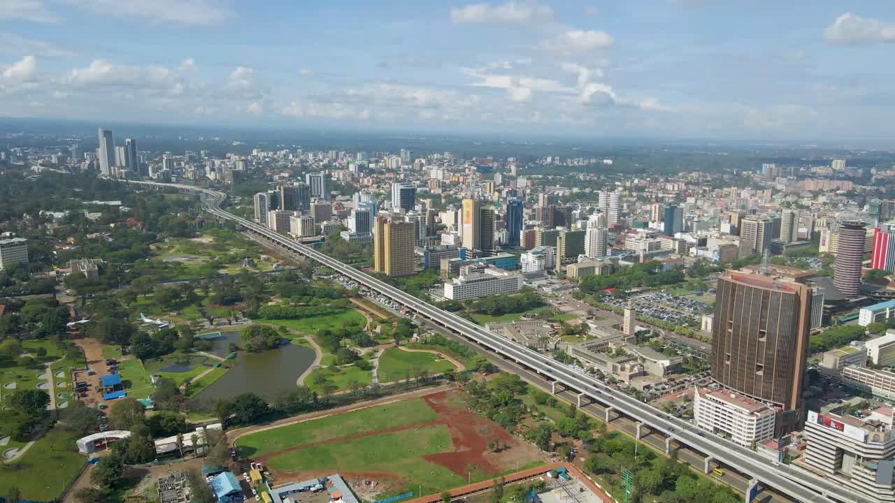 vista aérea de nairobi, república do quênia, áfrica oriental