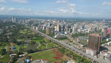 Vista-Aérea-De-Nairobi,-República-De-Kenia,-áfrica-Oriental