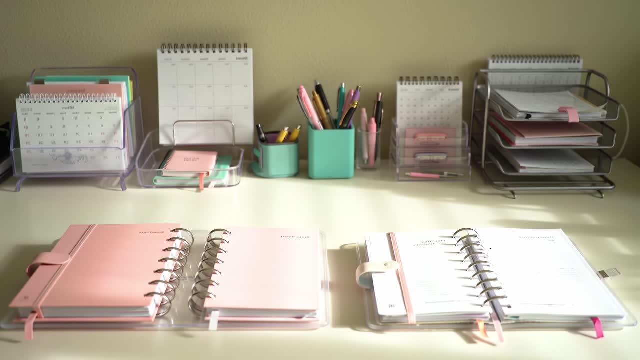 Organized Workspace Featuring Planners, Stationery, and Calendar Tools for Efficient Planning and Productivity Enhancement