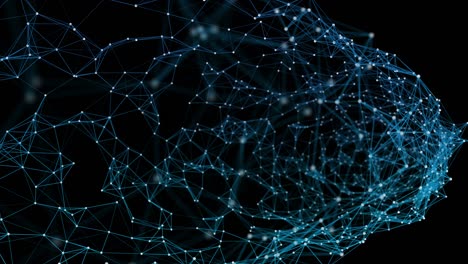 futuristic plexus animation with glowing triangles in slow motion, 4096x2304 loop 4k