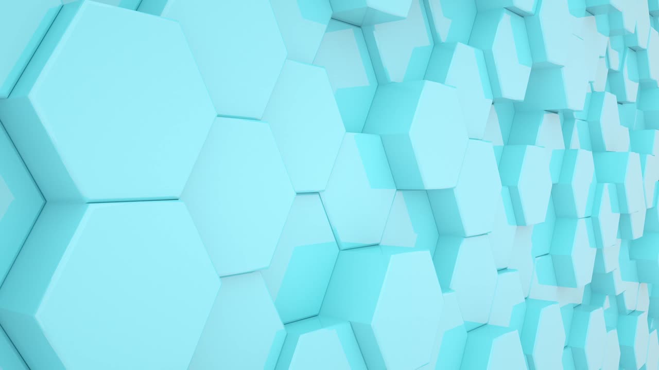 animación en bucle infinito de hexágonos azules