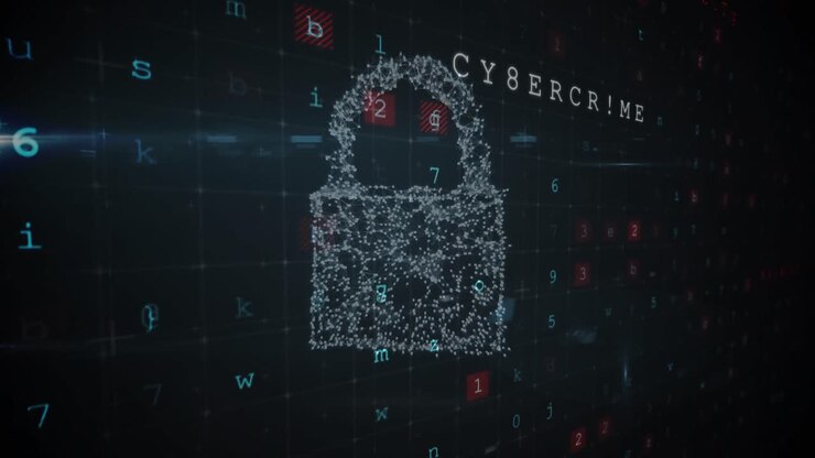 Digitally generated padlock 4k