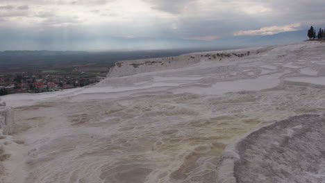 thermal pools of a glacier in hierapolis